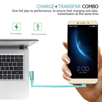 

1 2 3m 90 Degree Fast Charge Dual Elbow Digital Cable Type-c Fast Charging Universal Type-c Charger Long Mobile Phone Wire Cord