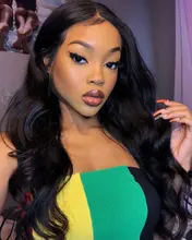 Extensiones de cabello humano con ondas corporales, cierre de encaje, cabello brasileño Remy, ondulado, 3/4 mechones con cierre, extensión de 30 pulgadas