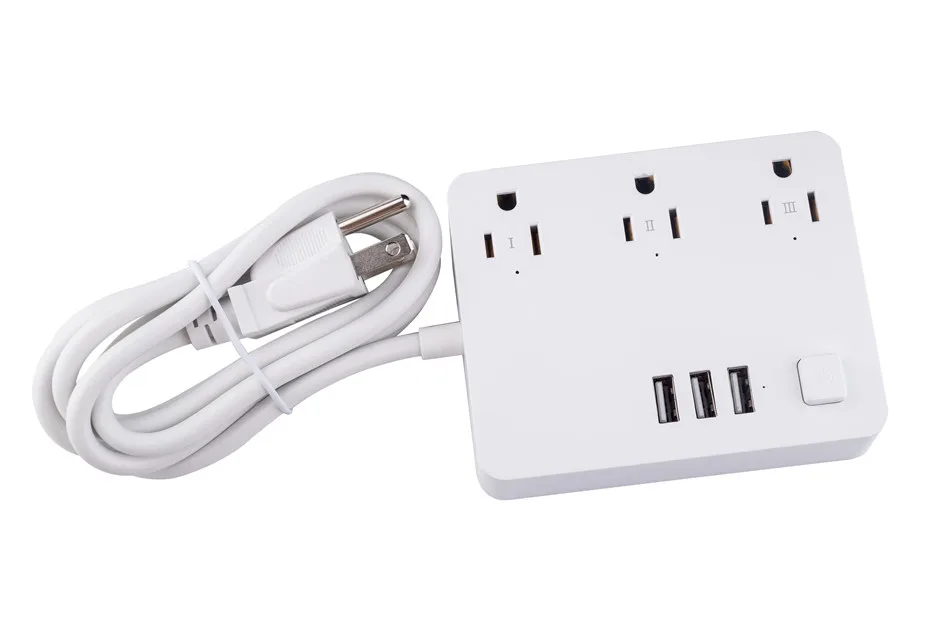Timethinker Tuya WiFi Smart power Strip US розетка Голосовое управление таймер переключатель силовая полоса выход 3 USB порт для Alexa Google Home