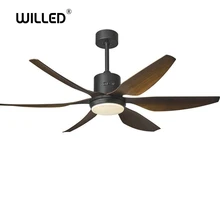 66 дюймов 54 дюймов скандинавские промышленные ветровые потолочные вентиляторы светодиодный светильник DC Американский Ретро пульт дистанционного управления для ресторана гостиной