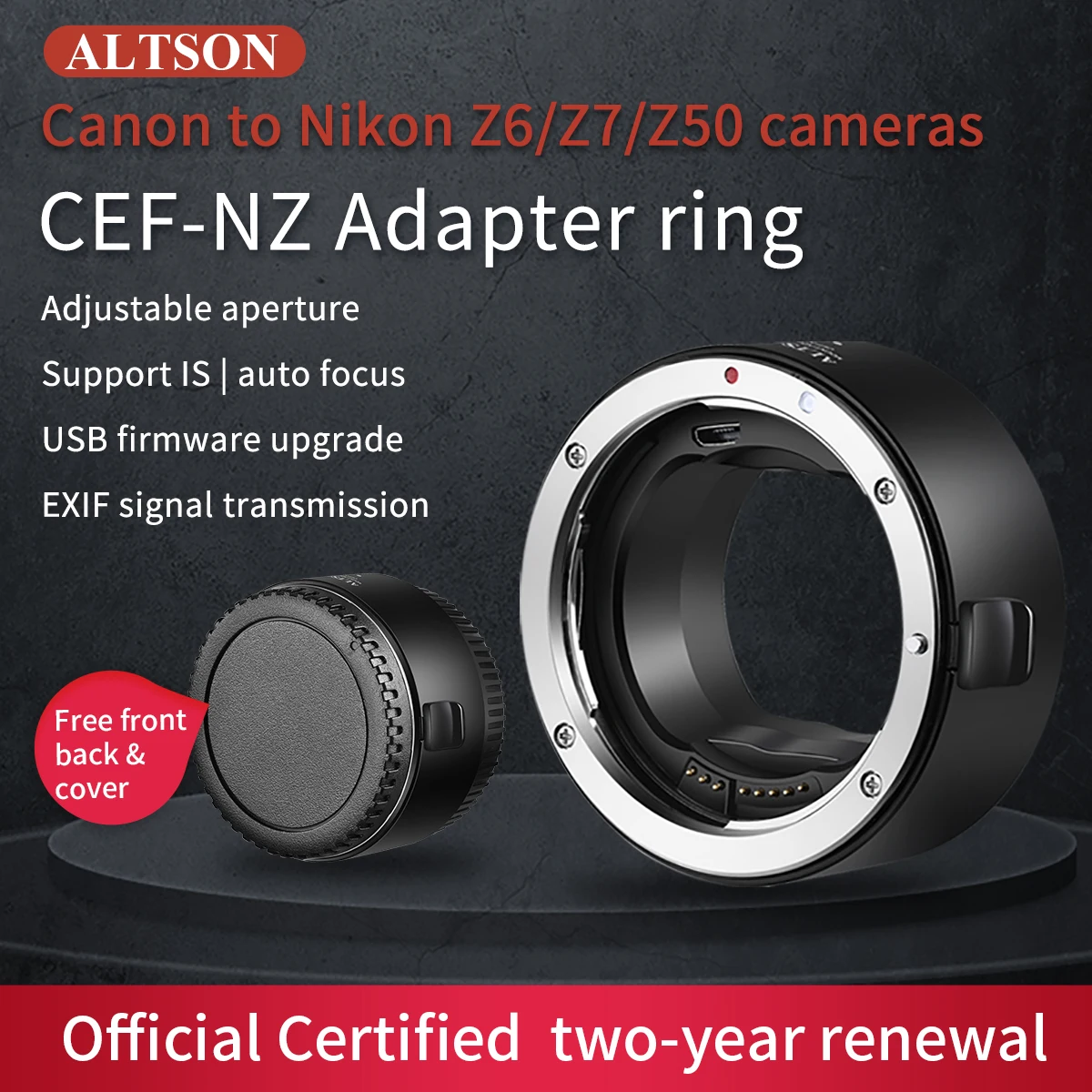 Адаптер для объектива камеры Altson CEF-NZ AF адаптер с автофокусом Canon EOS EF EF-S Sigma Nikon Z Mount