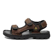  Golden Sapling Classics Men's Sandals Breathable Genuine Leather Beach Shoes Comfortable Casual Summer Shoes Men Leisure Sandals 