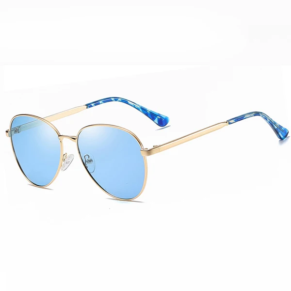 transparent blue Простые Классические поляризованные солнцезащитные очки дизайнерский бренд для женщин и мужчин винтажные женские солнцезащитные очки feminin модные новые оттенки oculos de sol - Цвет линз: transparent blue