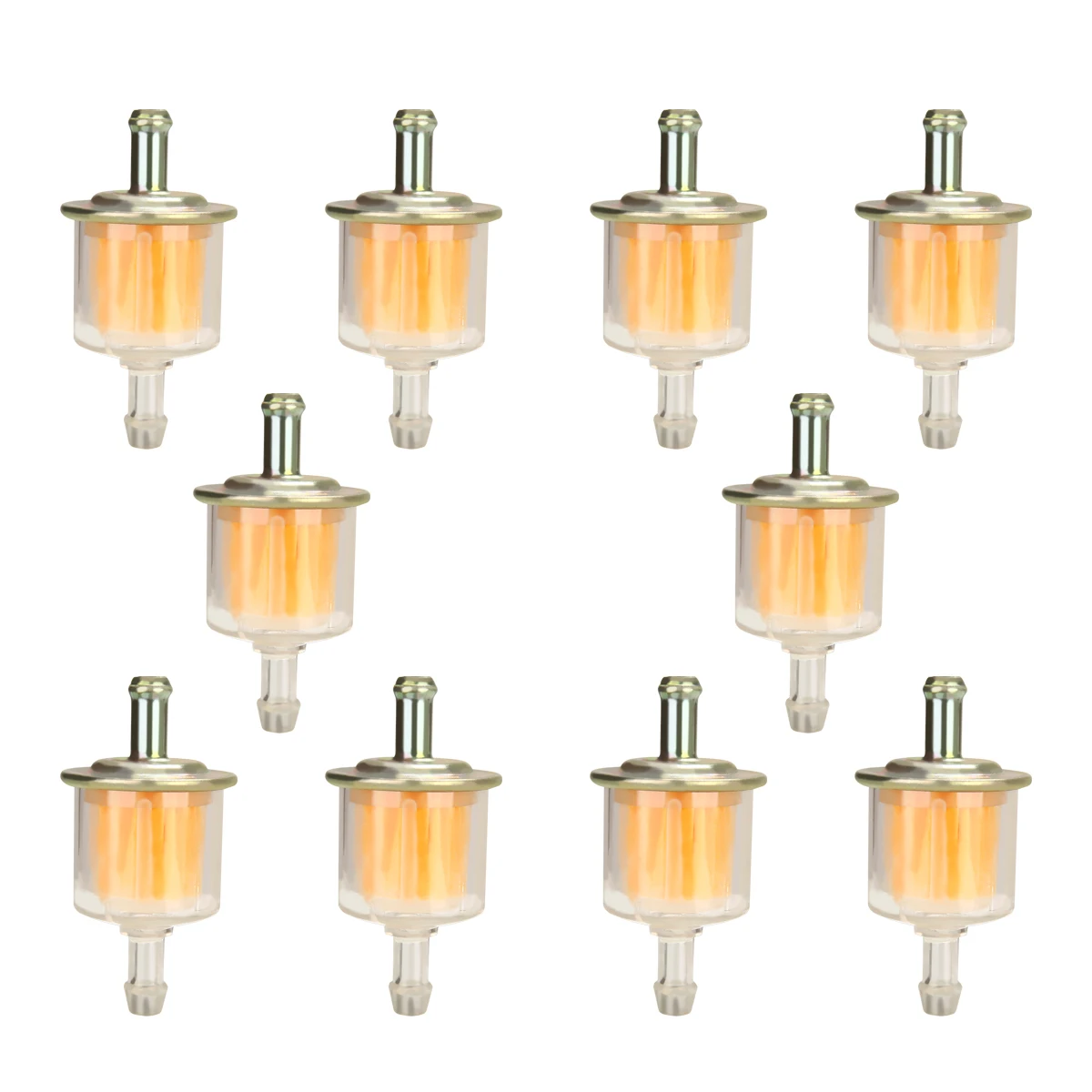 

10 шт., фильтр топливной линии для мотоцикла, бензина, газа, масла, 5/16 дюйма, 8 мм