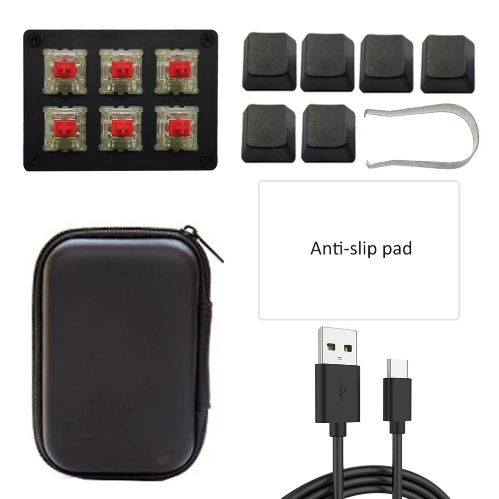 USB Type c 6 клавиш мини механическая клавиатура с горячей вилкой переключатель Cherry Mx