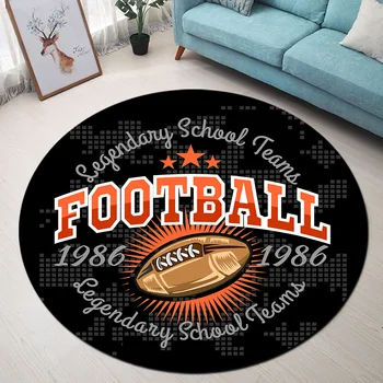 

American Football Sports Floor Rug Round Soft Pets Carpet Slip-resistant Bedroom Cushion Mat Living Room Children Crawling Rugs