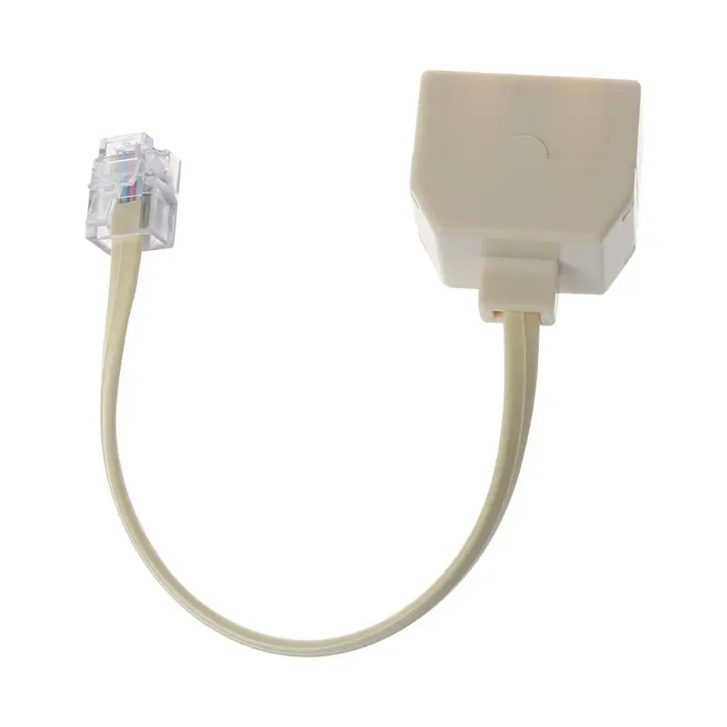 Telephone Splitter RJ11 6P4C 1 Male to 2 Female Adapter RJ11 to Separator
