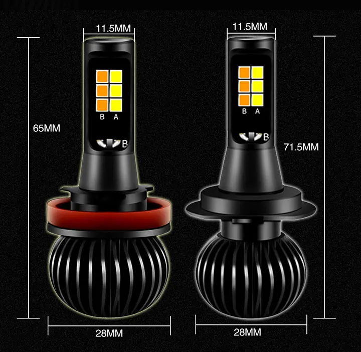 2 шт. противотуманные led H1 H3 H4 H7 H11 9005 9006 hb3 hb4 880 светодиодные противотуманные Автомобильные фары, лампы, фары canbus MINI 12 в 6000 К 35 Вт