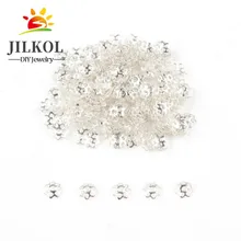  200/500pcs 6mm 9mm Hollow Flower Metal Filigree Loose Spacer Bead Caps Cone End Filigree For Diy Jewelry Finding Making Supplies 