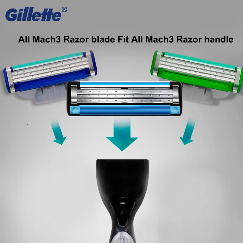 Men s Shaving Razor Original Gillette Mach 3 Turbo Safety Male Shaving Face Care Smooth Shaving 4