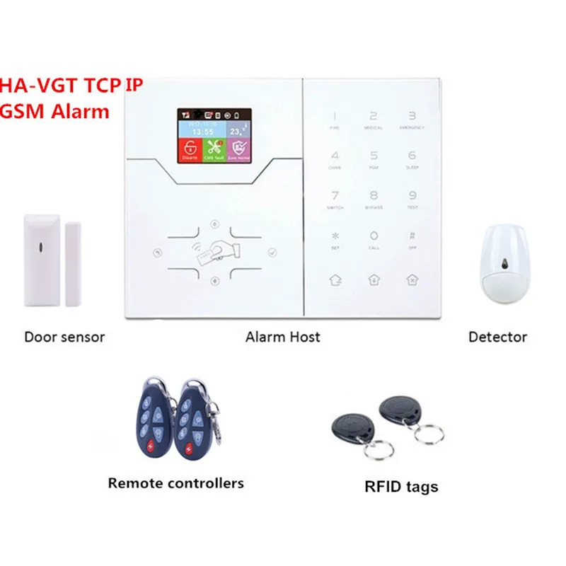 Английский Французский текстовое меню ЖК-дисплей Rj45 Ethernet TCP IP сигнализация GPRS GSM Умный дом сигнализация с WebIe и управлением приложением