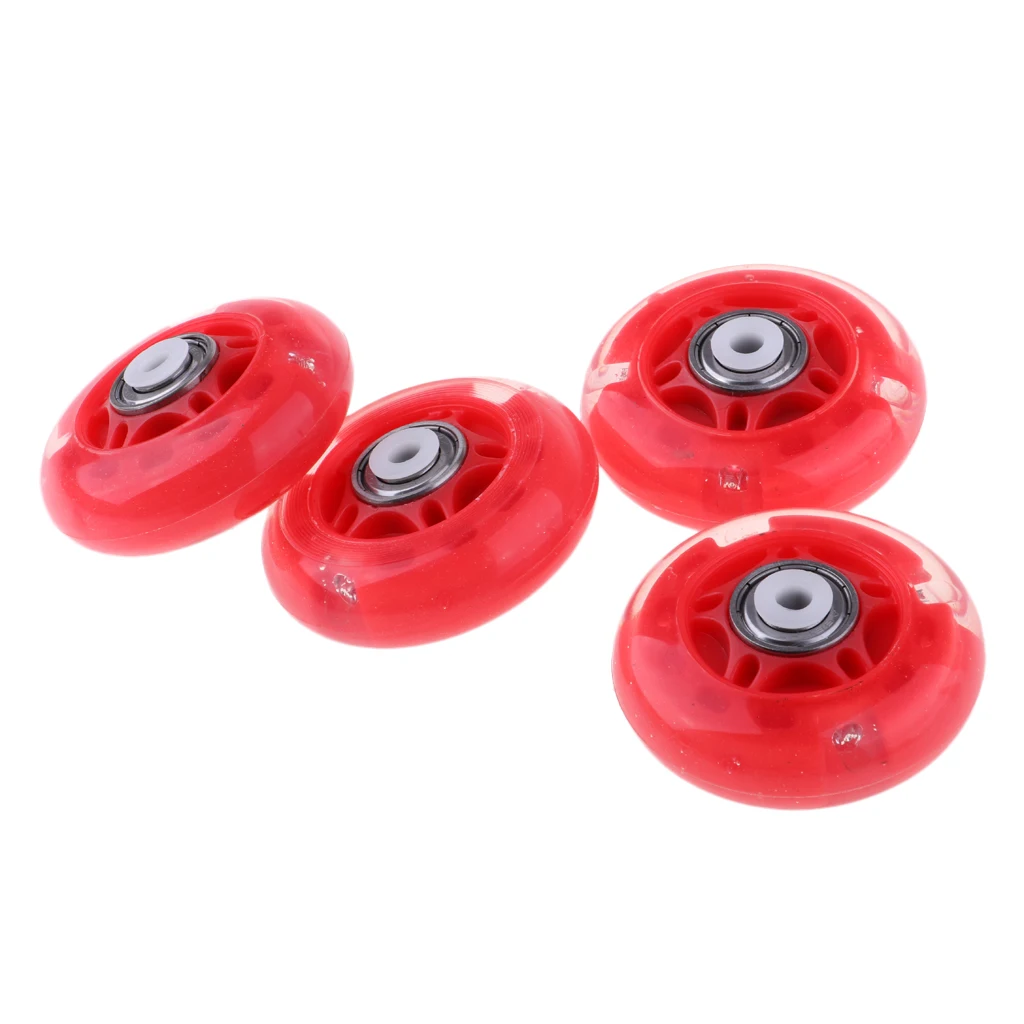 4 Pcs Professional Roller Skates Inline Skating Premium 88a PU Wheel Outdoor Sports Parts Replacement Accessories 64mm 