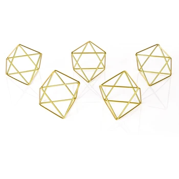 

5 Pcs Air Plant Holder Mini Metal Tabletop Decor Modern Geometric Planter Tillandsia Air Fern Display Stand