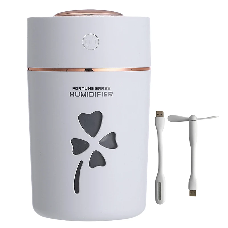

280ML Household Car Purifier Atomizer Lucky Grass Aroma Diffuser USB Mini Air Humidifier Colorful LED Night Light