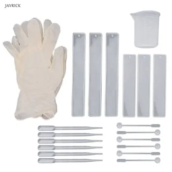 

1 Set Rectangular Silicone Bookmark Mold DIY Bookmark Mould Epoxy Resin Jewelry Making Craft Material Tool Set