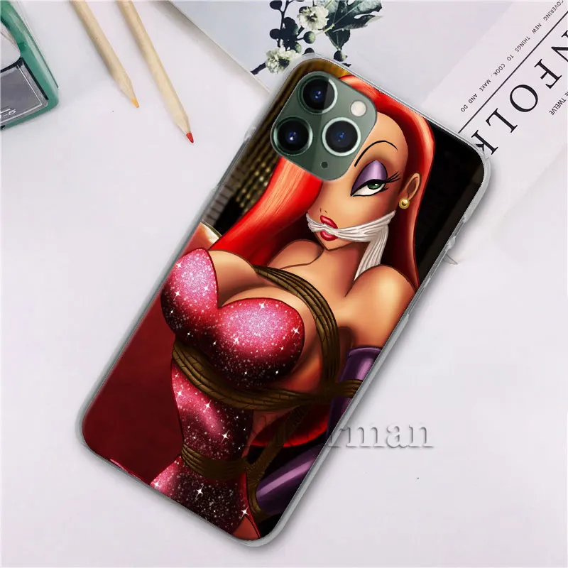 Сексуальный чехол для телефона Jessica Rabbit для Apple iPhone X, XR, XS, 11 Pro Max, 7, 8, 6, 6s Plus, 5 5S, Жесткий Чехол