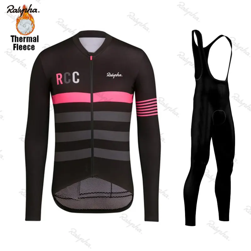RCC Raphaing winter fleece bike suit Ropa Ciclismo men's top jersey outdoor riding mountain bike bicycle long sleeve riding suit