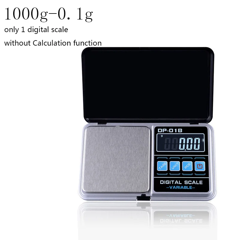 Многофункциональный расчет весы мини ЖК-дисплей цифровые карманные весы 100/200/300/500/1000g 0,01/0,1 г ювелирные весы баланс веса - Цвет: without Calculation