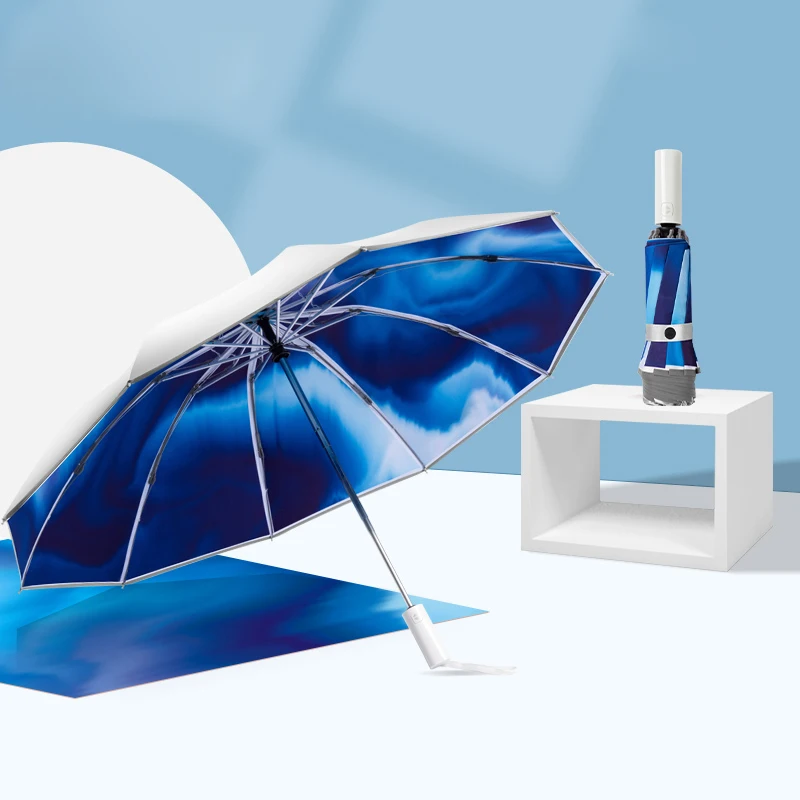 Diameter 105 Солнцезащитные и ультрафиолетовые титановые серебряные зонты для солнечного и дождливого обратного складывания зонтов солнечные Зонты обратного хода - Цвет: Diameter 105