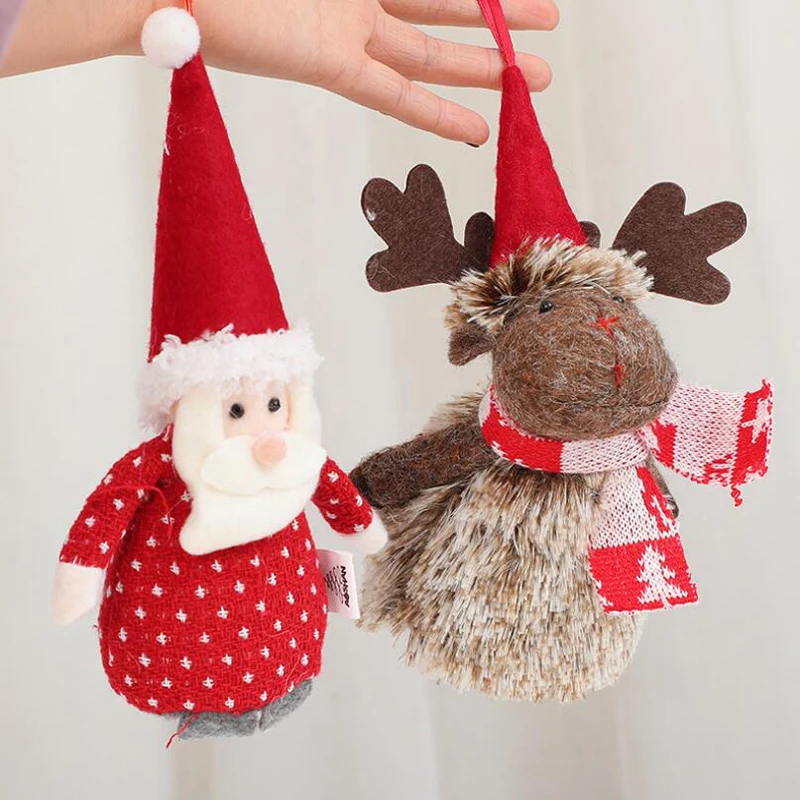 

Christmas Hang Decoration Christmas Snowman Tree Hanging Ornaments Gift Santa Claus Elk Reindeer Toy Doll Hang Decorations