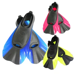 Adult Children Short Fins Snorkeling Swimming Diving Training Fins Portable Short Fins Swimming Fins Swimming Training Device
