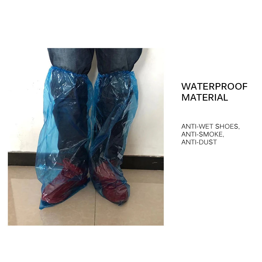 High Quality Durable Waterproof Thick Plastic Disposable Rain Shoe