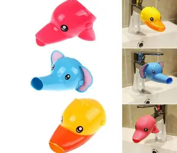 

ABS Cute Animal Duck Elephant Dolphin Water Tap Extender Sink Faucet Handle Extension Children Hand Washing Bathroom Accessories