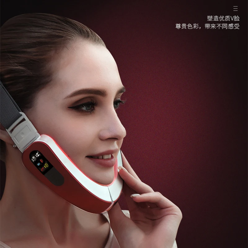 Интеллектуальное голосовое устройство для лифтинга лица TENS низкочастотная инфракрасная Магнитная терапия V массажер для лица складной портативный уход за кожей