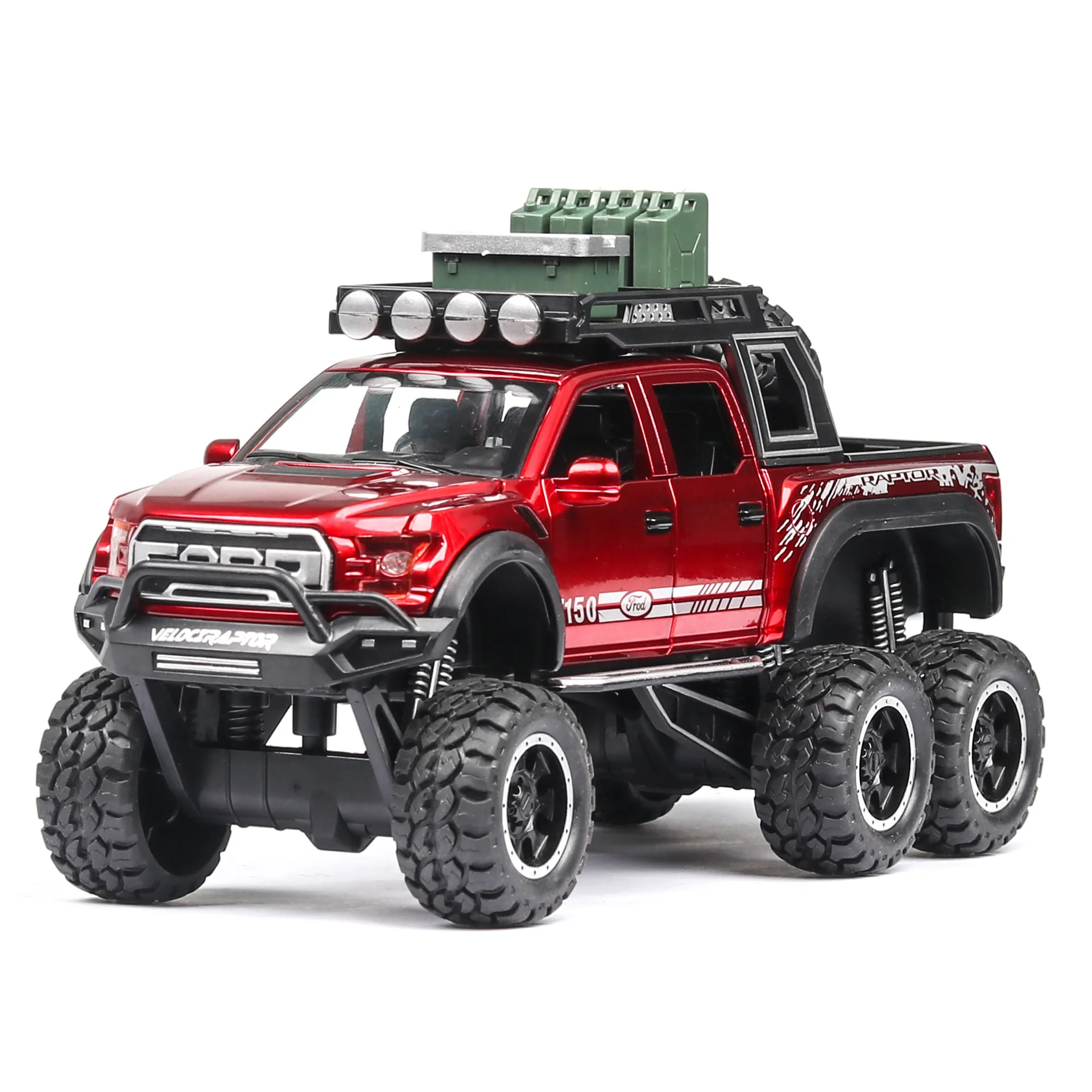 

1:32 Suv Toy Car Diecast Metal Model Wheels Kids Toy Vehicle Simulation Fords-F150 Sound Light Car Pull Back Door Open Boy Gift