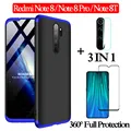 На Алиэкспресс купить чехол для смартфона 3-in-1 glass + 360 armor case redmi-note-8-pro 8t full protection case redmi note 8 plastic hard case redmi note8 pro back cover