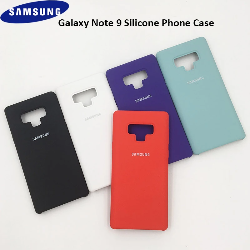 Оригинальный защитный чехол для Samsung Galaxy Note 9 100% из жидкого силикона шелковистый
