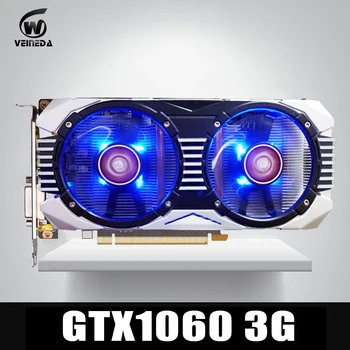 

VEINEDA Video Card GTX 1060 3GB Gaming PC GeForce GTX 1060 3GB GDDR5 GPU 192Bit Graphics Cards Map for Hdmi Video Card