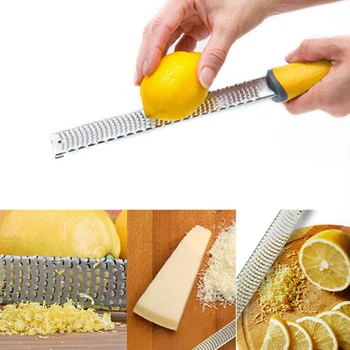 

Lemon Cheese Grater Stainless Antibacterial Cover Blade Kitchen Tools Accessories Non-Slip Silicone Handle Tool Creative Kitchen