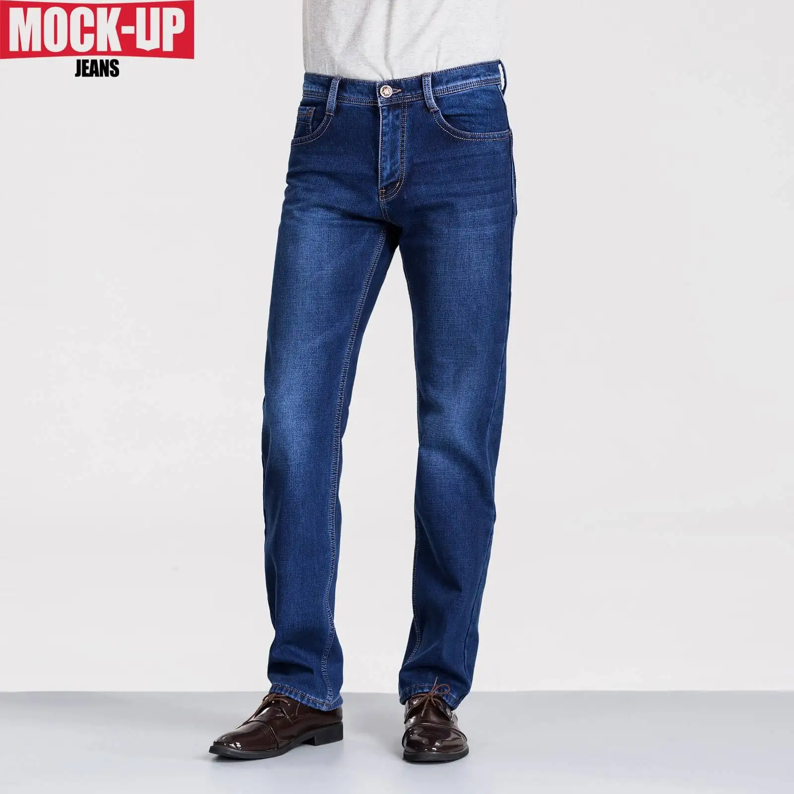 Mock Up бренд MPF803 зимние меховые теплые мужские джинсы Homme Брюки Dsq джинсы в стиле хип-хоп облегающие деловые джинсы обычный крой S Европейский 38 размер
