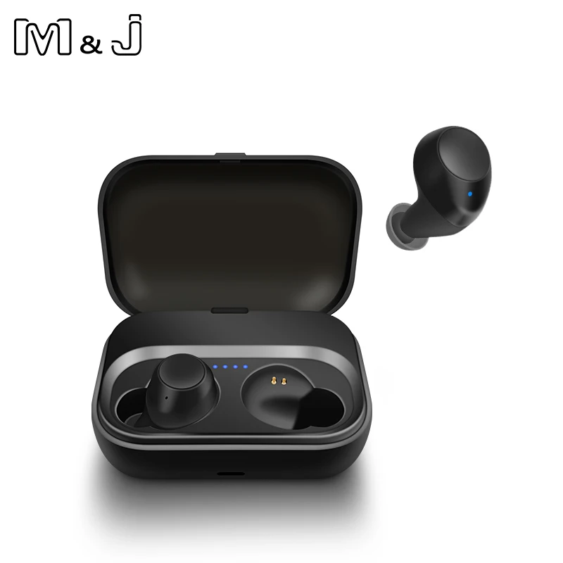TWS-стереонаушники M &amp J с поддержкой Bluetooth микрофоном и зарядным футляром |