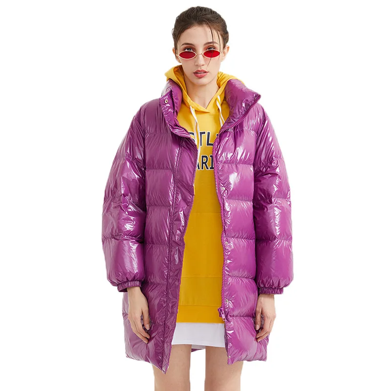 YR0019Purple Зимний пуховик женский короткий участок яркая Толстая хлебная одежда корейская мода повседневная куртка Женская парка женская - Цвет: YR0019Purple