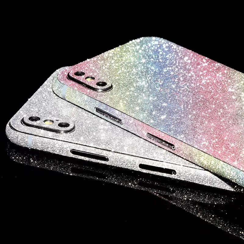 Блестящая наклейка для телефона iPhone 11 Pro XS Max, Защитная пленка для всего тела, наклейка для iPhone X XR 8 7 6 Plus 5S