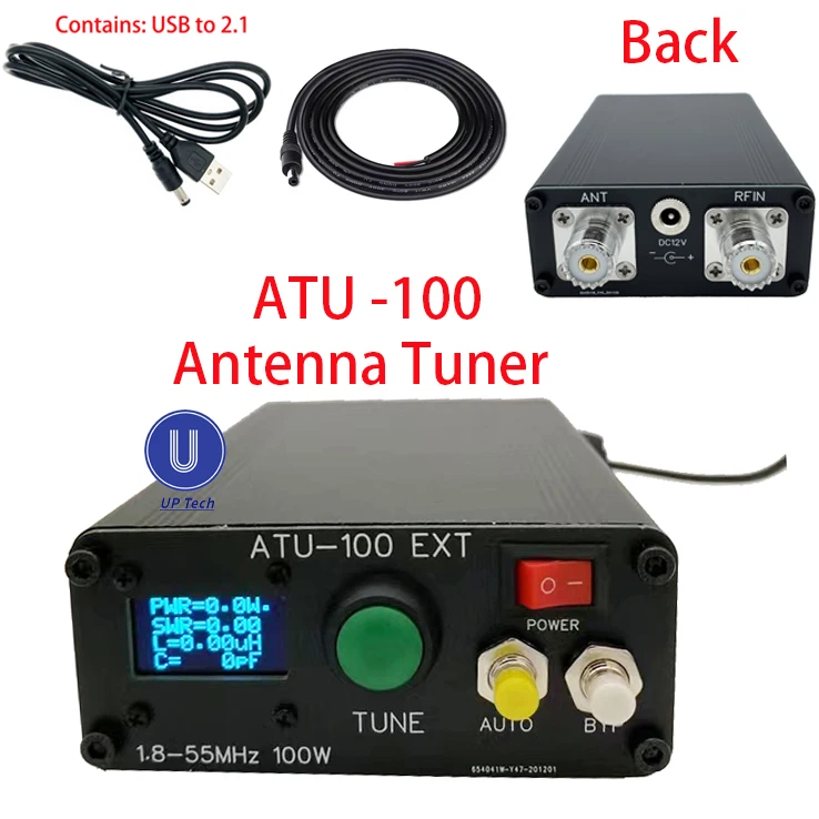 Finished ATU-100 atu100 1.8-50MHz  ATU100mini Automatic Antenna Tuner by N7DDC 7x7 3.2Firmware Programmed /OLED machine