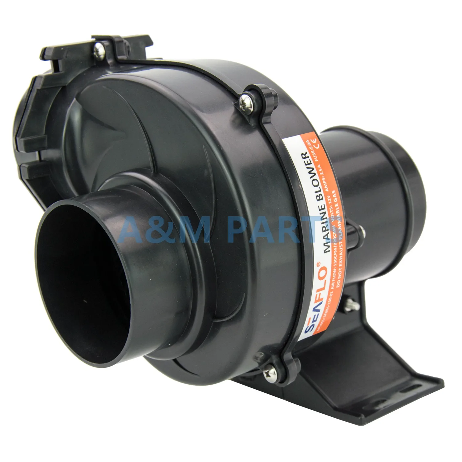 12V Bilge Blower 130CFM Flange Flex Mount Air Ventilation Fan