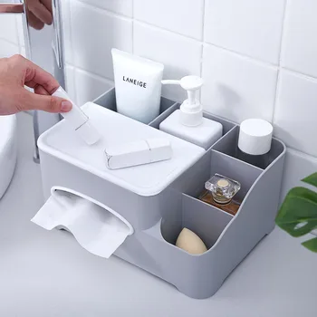 

Nordic Multifunctional Tissue Storage Box Remote Control Home Living Room Storage Boxes Simple Drawer Box Desktop Plastic Box