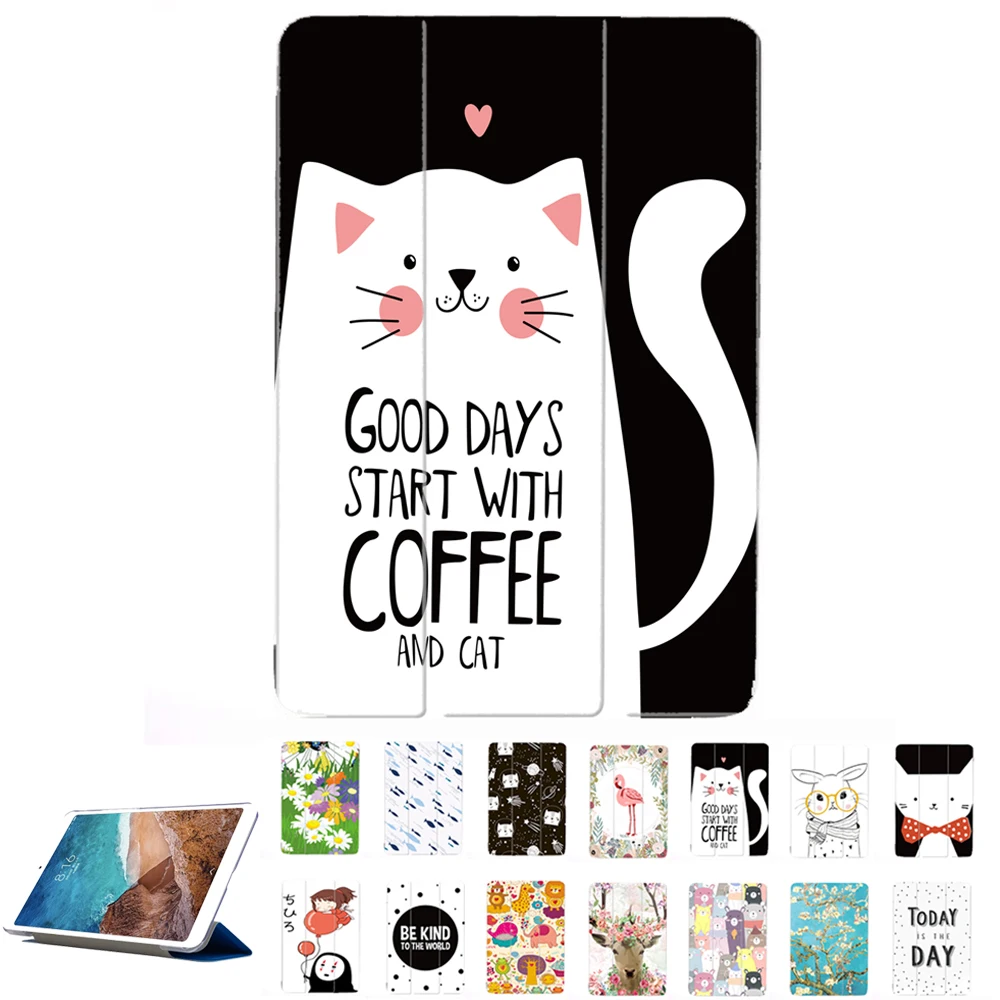 

print Case Cover for Samsung Galaxy Tab A 8.0 2019 SM-T295 T290 T297 PU Leather Smart case 8.0 inch Tablet transparent covers