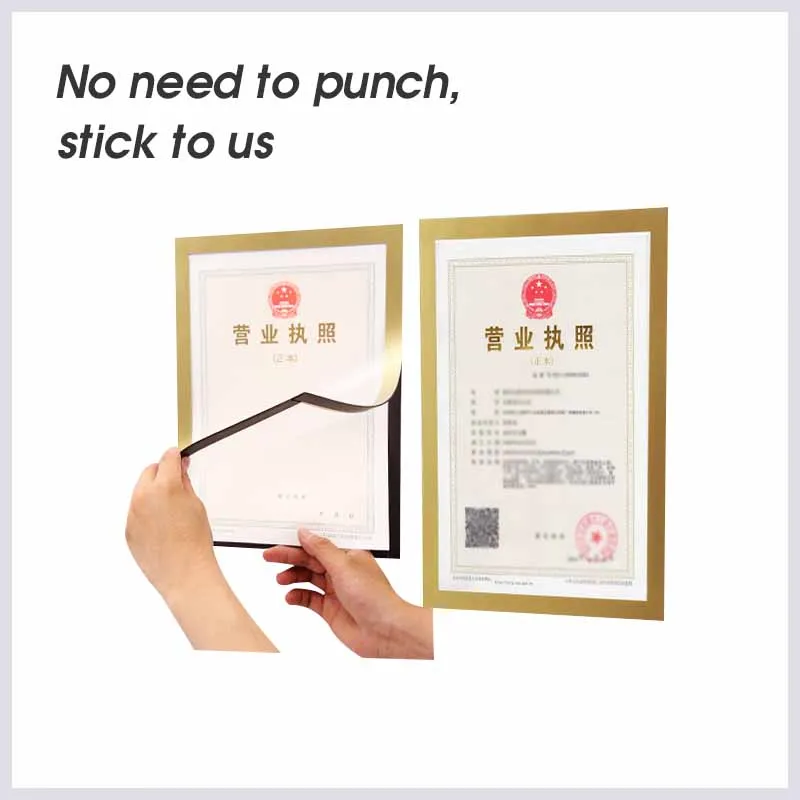 5 packs A3 Glass use double side display magnetic self-adhesive PVC frame certificate documents holder poster frame