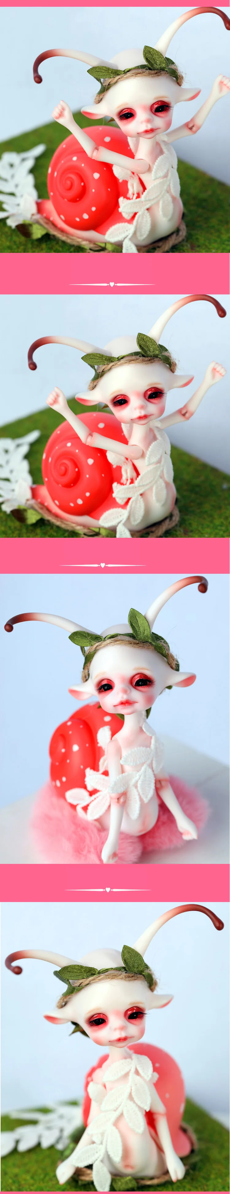 1/8 Обнаженная BJD кукла мини милый питомец Улитка BJD/SD смола фигурка кукла модель игрушка подарок. В комплект не входит одежда, обувь, парик A0118chateauLarry