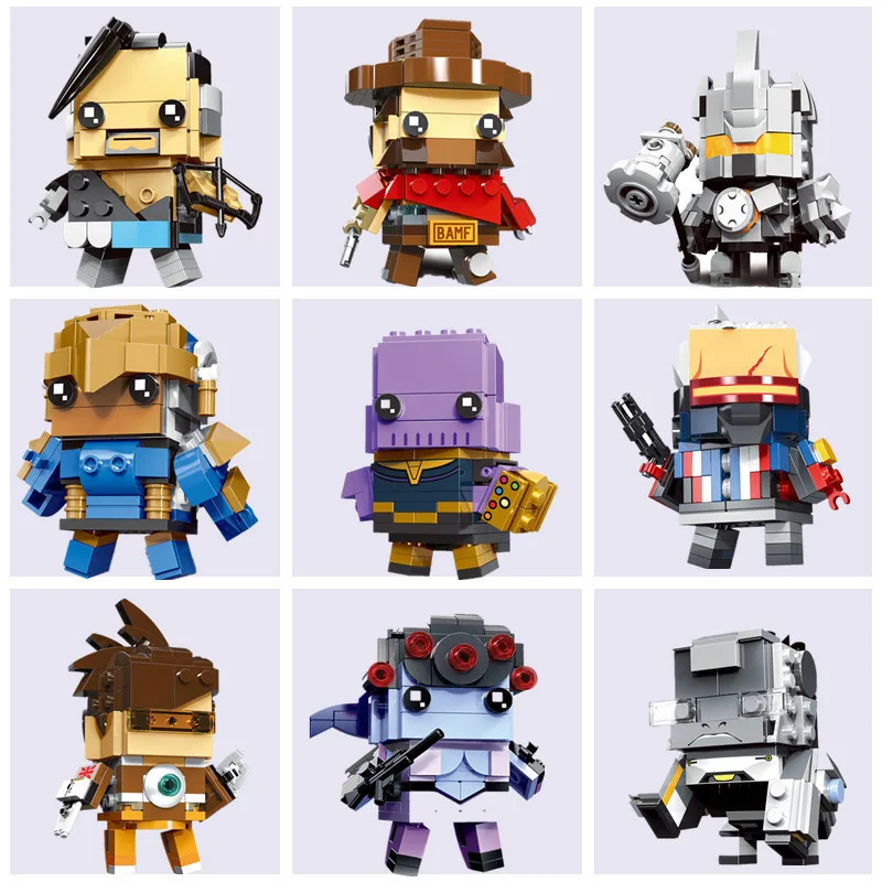 DIY Brickheadz 2020 супергерой Железный человек Widowmaed Thanosed строительные блоки кирпичи