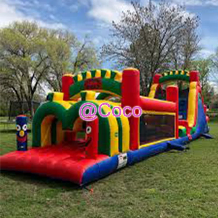 free sea ship to port newest outdoor inflatable obstacle course commercial rent running sport game for kids | Игрушки и хобби