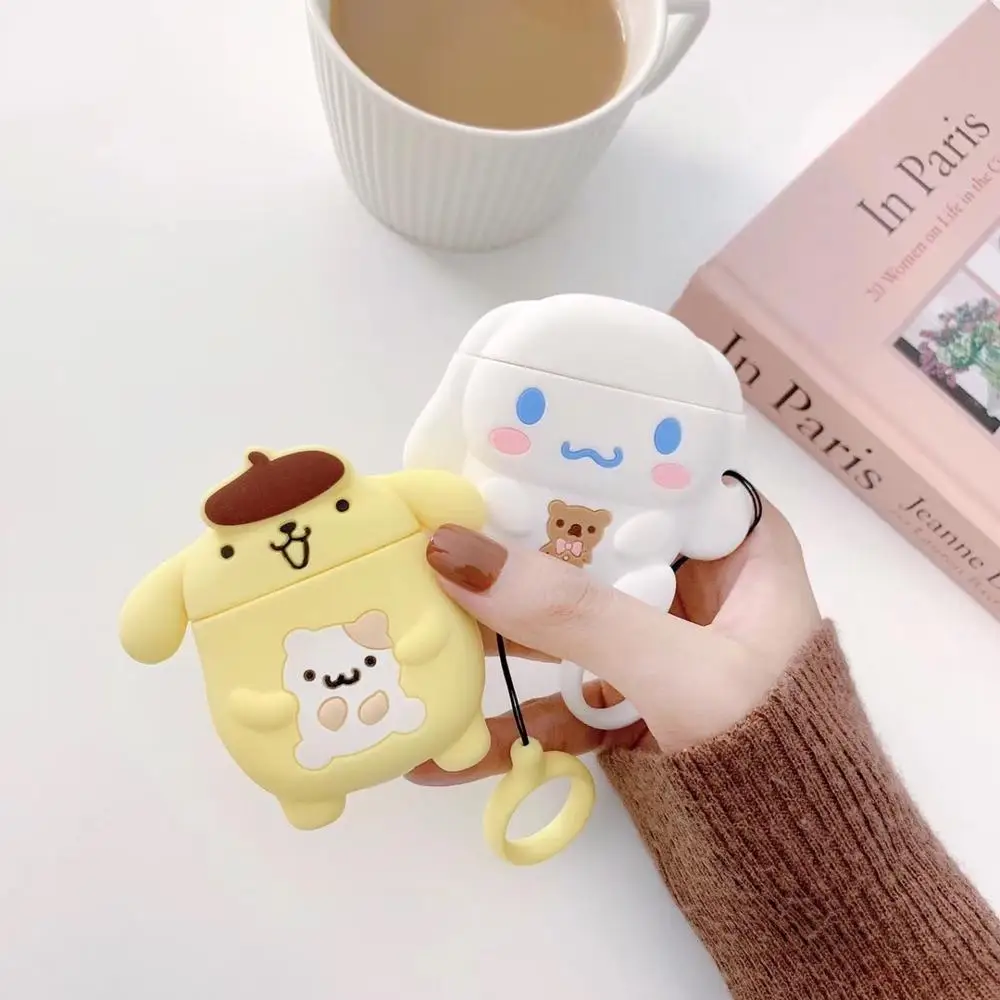 Cartoon Silicone Case for Airpods 1 2 Earphone Earbuds With Charging Box Anime Cover with Ring |