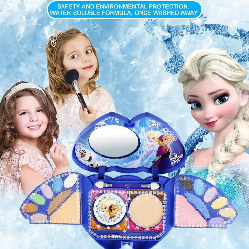 

Disney Princess Girl Games Kids Baby Professional Cosmetics Frozen Anna And Elsa Pretend Play Beauty Fashion Children Makeup Toy