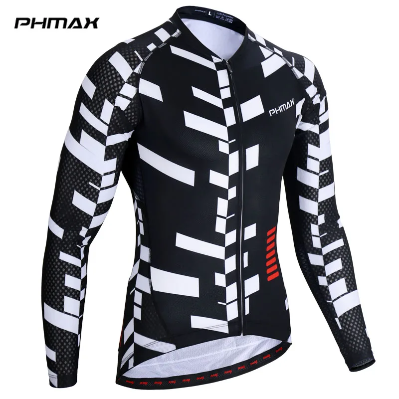 PHMAX длинный рукав Мужская велосипедная Джерси дышащая велосипедная одежда быстросохнущая одежда для велоспорта с длинным рукавом Одежда - Цвет: Cycling Jersey