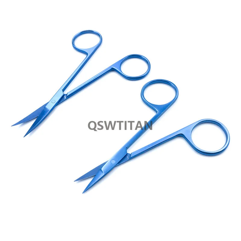 

Titanium Iris Scissors 110mm Curved / Straight head eye surgical Scissors cut tissue scissor
