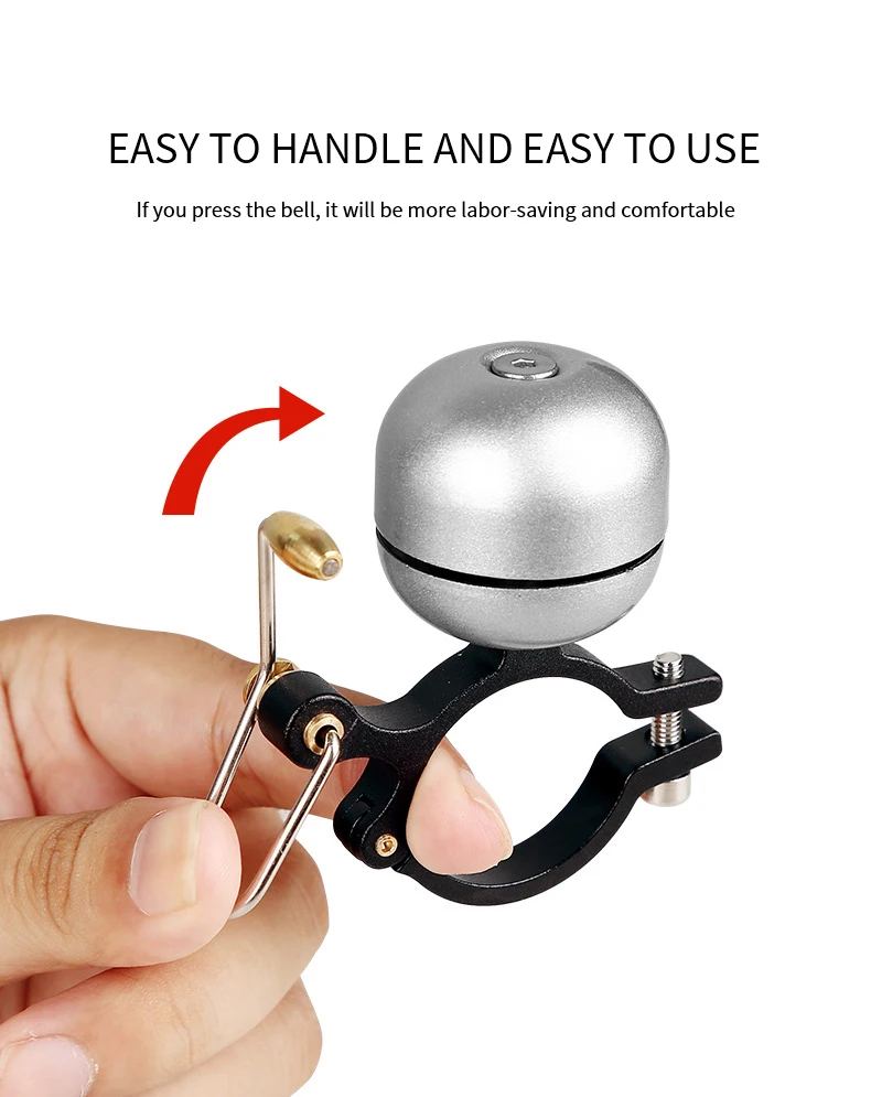 Description Picture 6 of itemOutdoor MTB Road Bicycle Bell Cycling Stainless Steel Metal Warning Bell Bike Handlebar Horn Safety Mountain Bicycle Accessories
